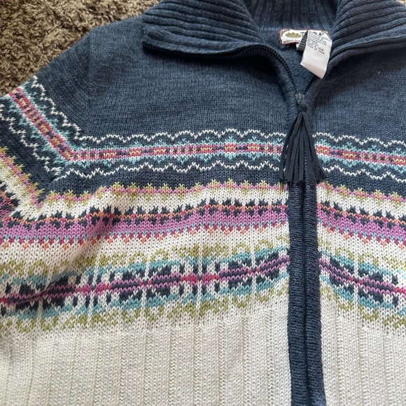 Tiara Multicolor Patterned Zip-Up Cardigan - Picture 3 of 5